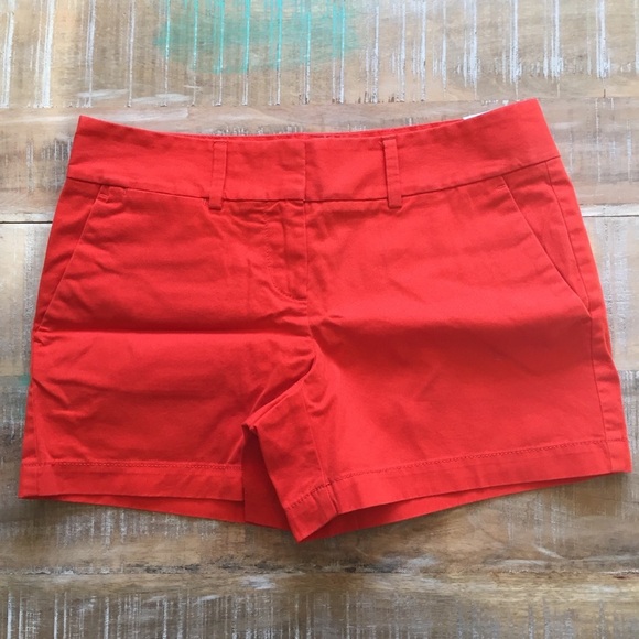 LOFT cotton shorts 4” inseam red orange sz2 NWT - Picture 2 of 6